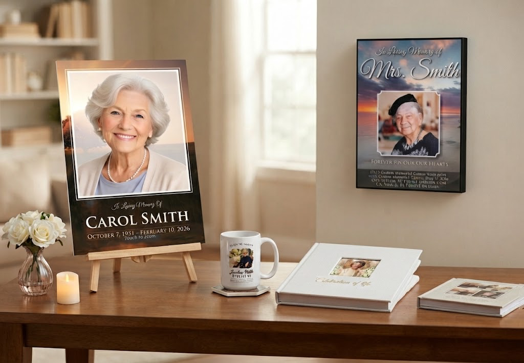 Custom Memorial Keepsakes Detroit: Canvas Prints, Mugs & T-Shirts