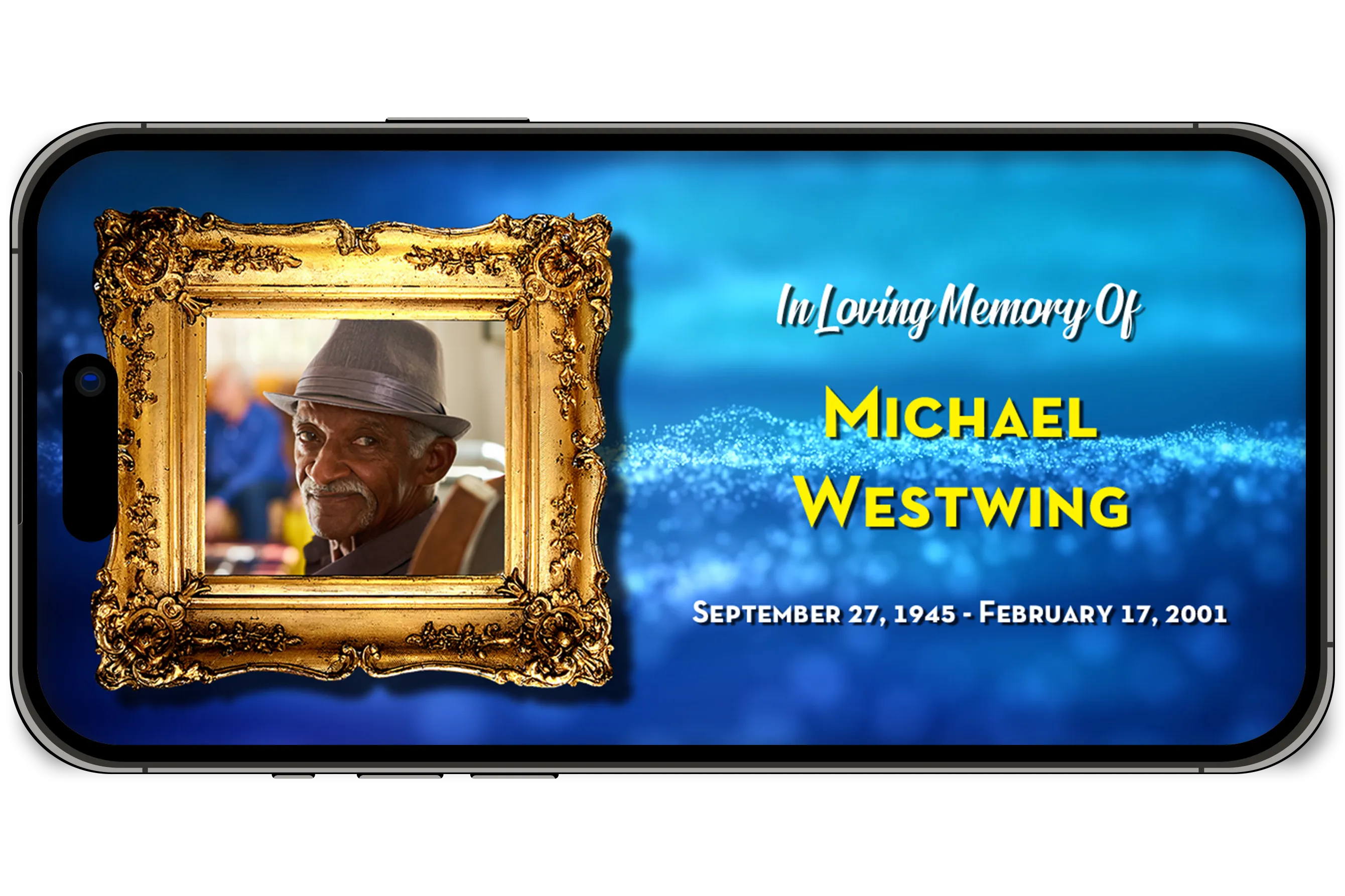 Funeral Slideshow for iPhone, iPads or Android mobile and Tablets 